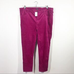 J. Crew mid rise skinny pink velvet pants‎